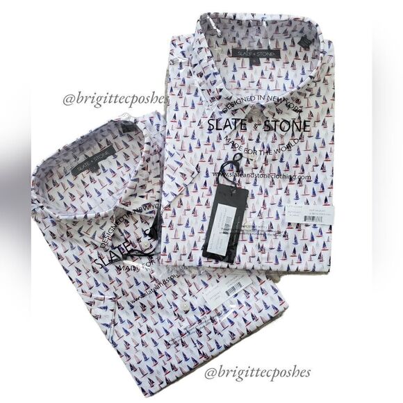 SLATE & STONE Printed Poplin Shirt - Picture 4 of 5